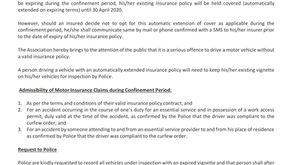 Automatic Extension of Motor Insurance Policy