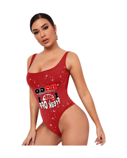 Red Bathing Suit with little white dots