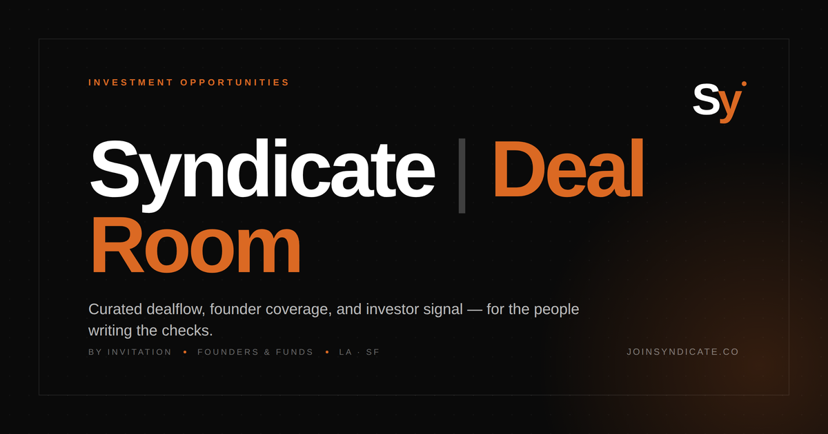 Deal Room — Now Live