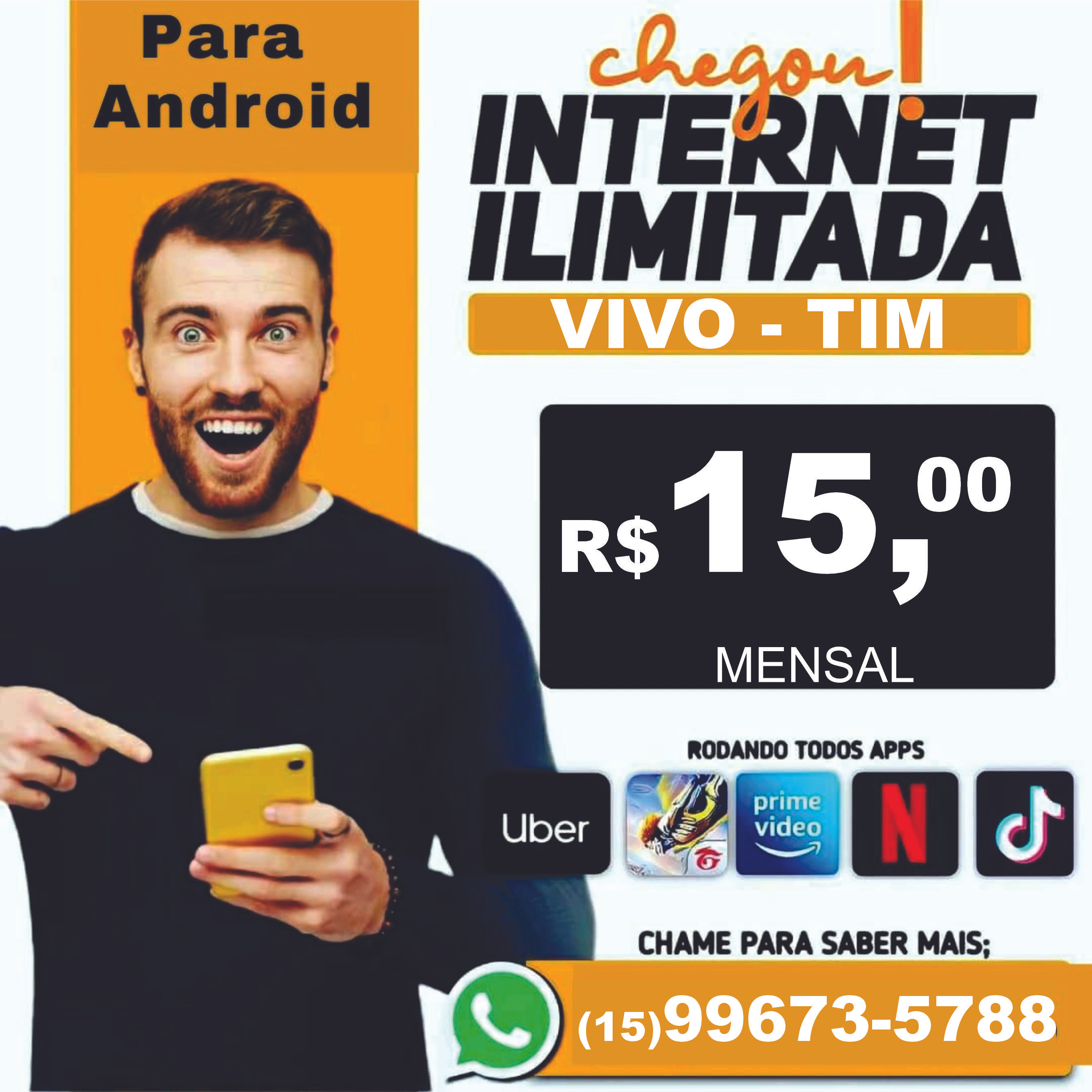 Internet Ilimitada Móvel Mensal