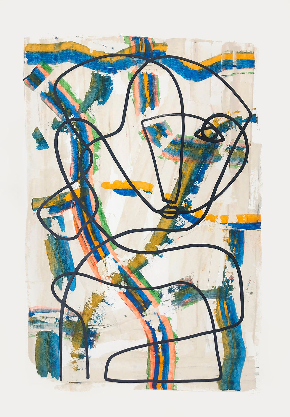 Acrylic on paper, 42 x 59cm