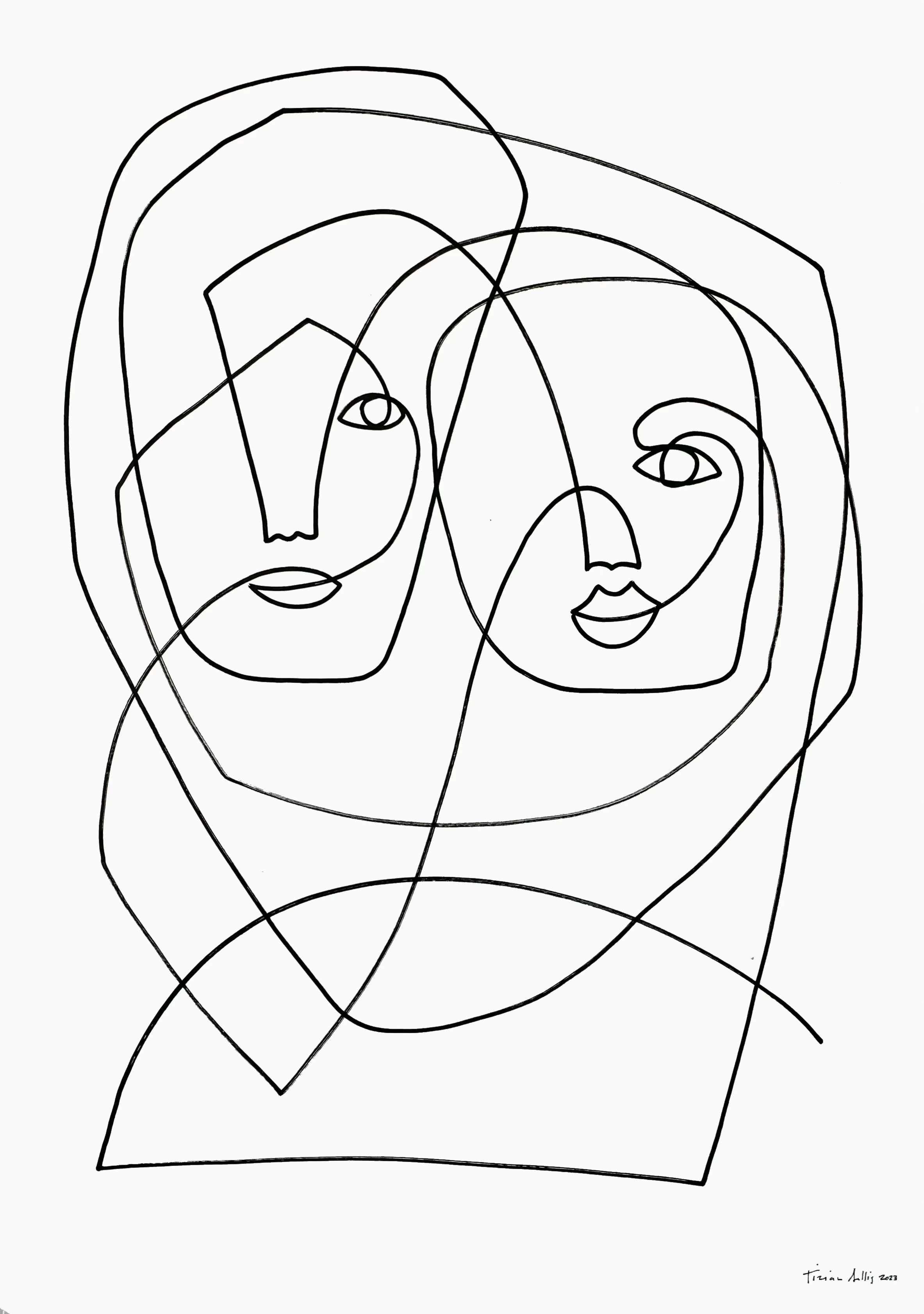 Acrylic on paper, 59 x 84 cm