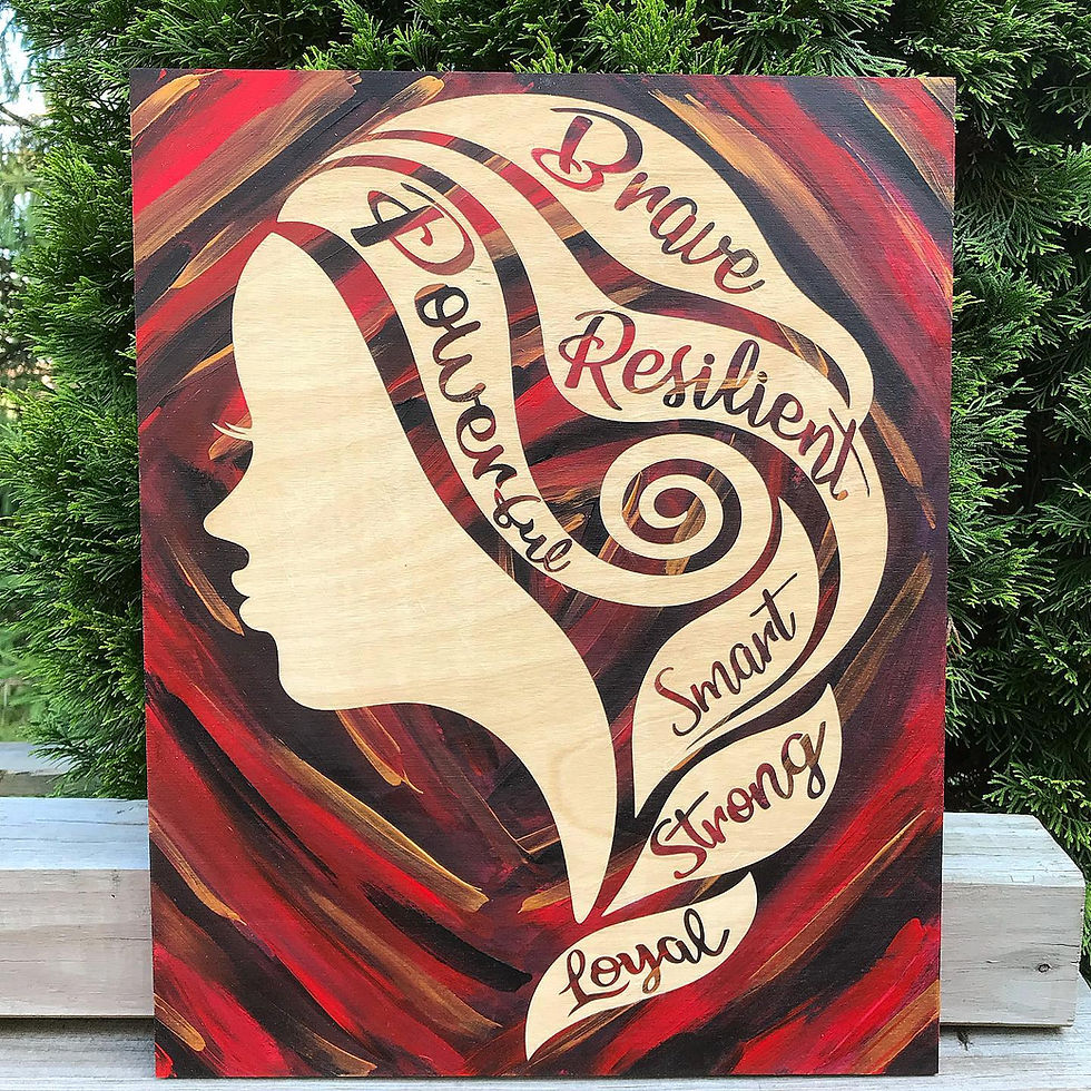 Thumbnail: Strong Woman Affirmation Wall Hanging