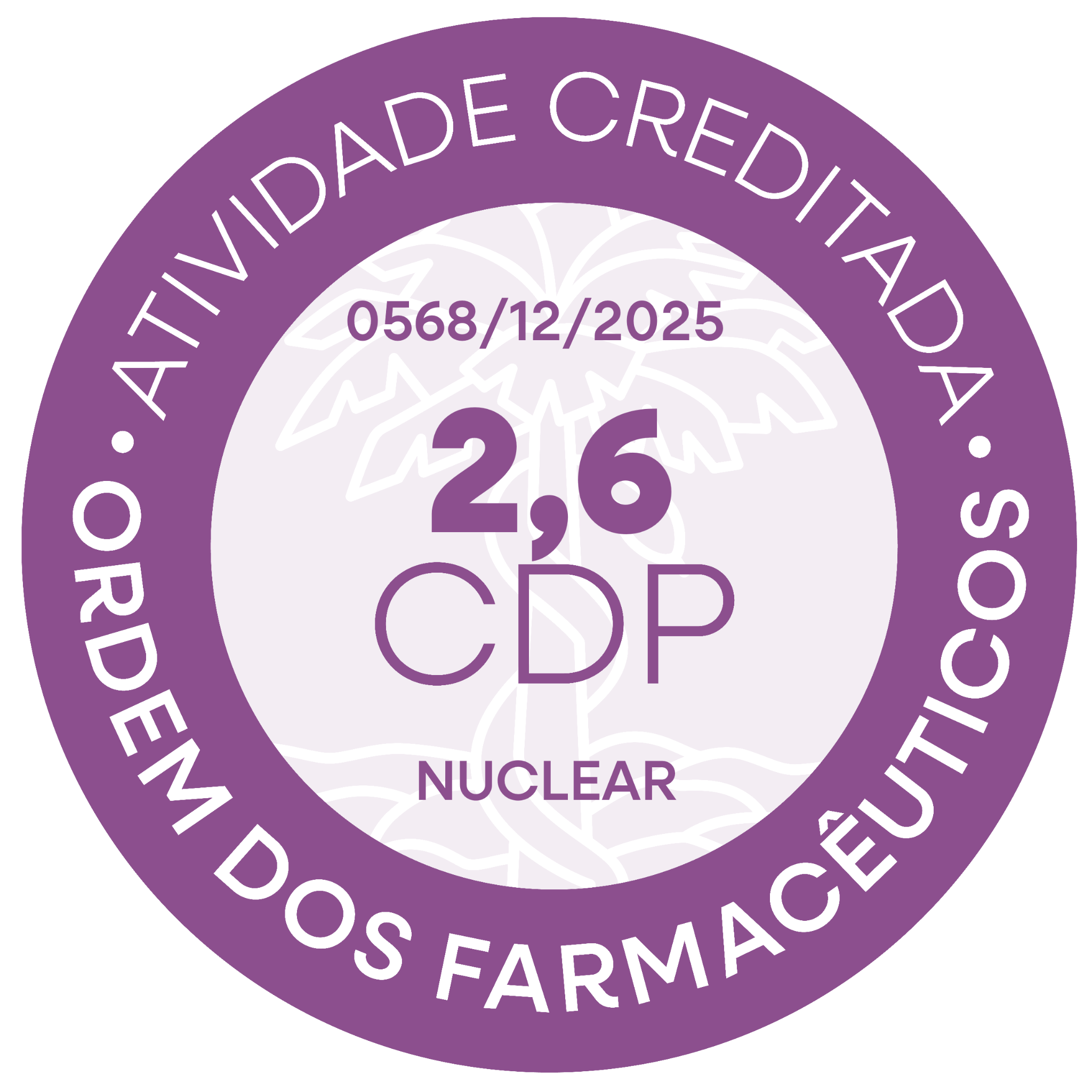 Selo de 2,6 créditos CDP, componente Nuclear, referência 0568/12/2025