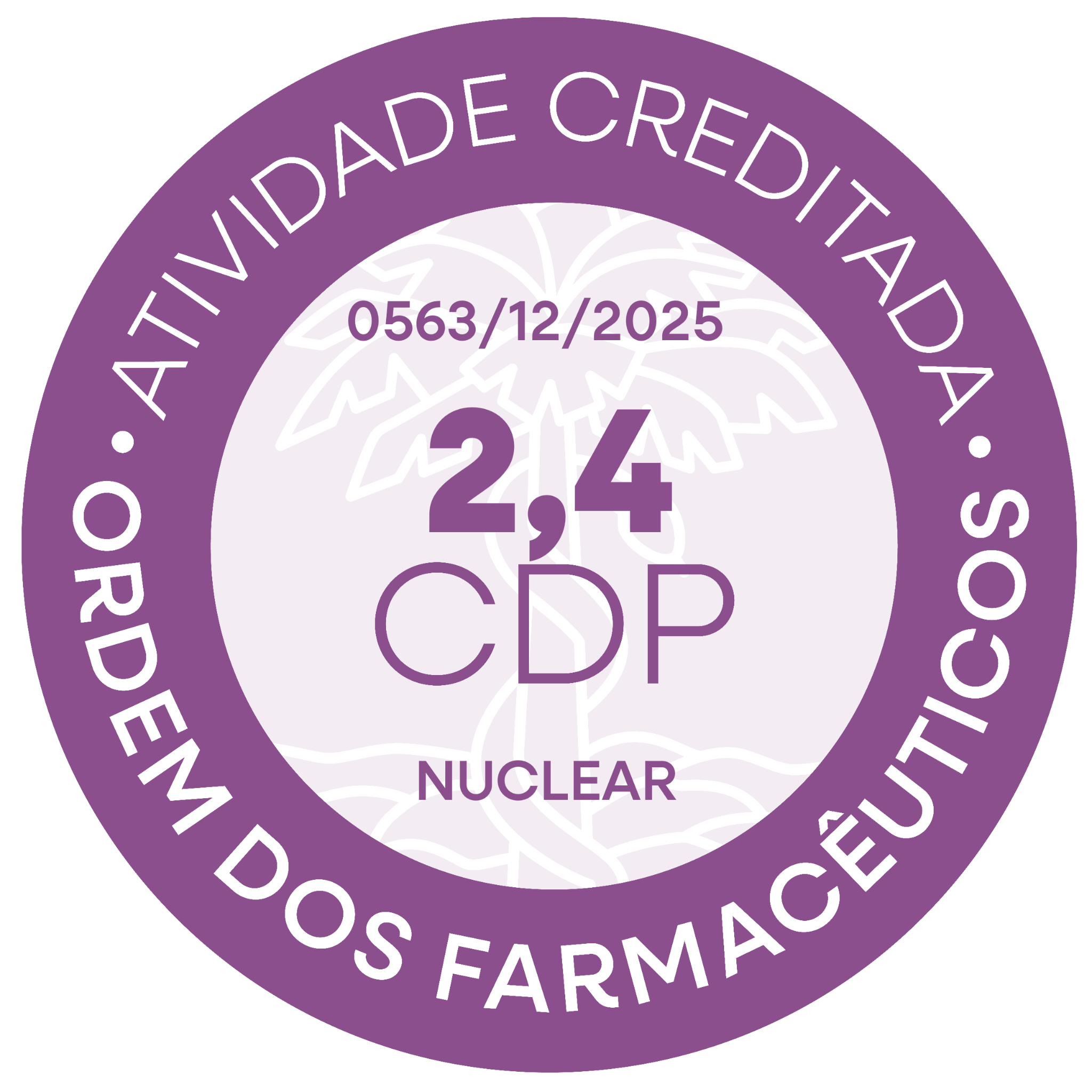 Selo de 2,4 créditos CDP, componente Nuclear, referência 0563/12/2025
