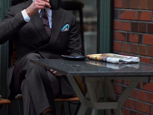 Composed gentleman displaying quiet confidence and self-control, representing restraint, discipline, and the understated status of inner strength