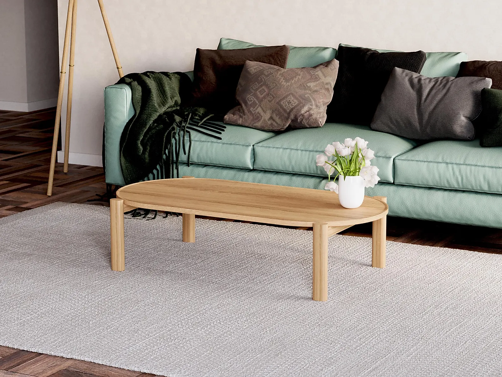 Thumbnail: Designer coffee table made of solid oak Sebastian