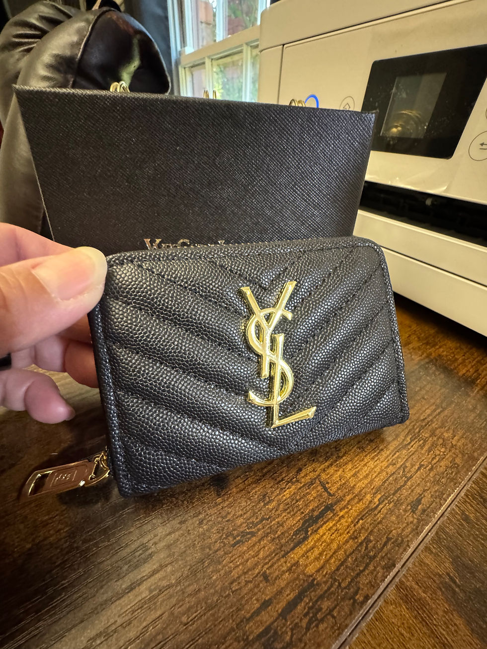 Thumbnail: Short zip wallet, black/gold