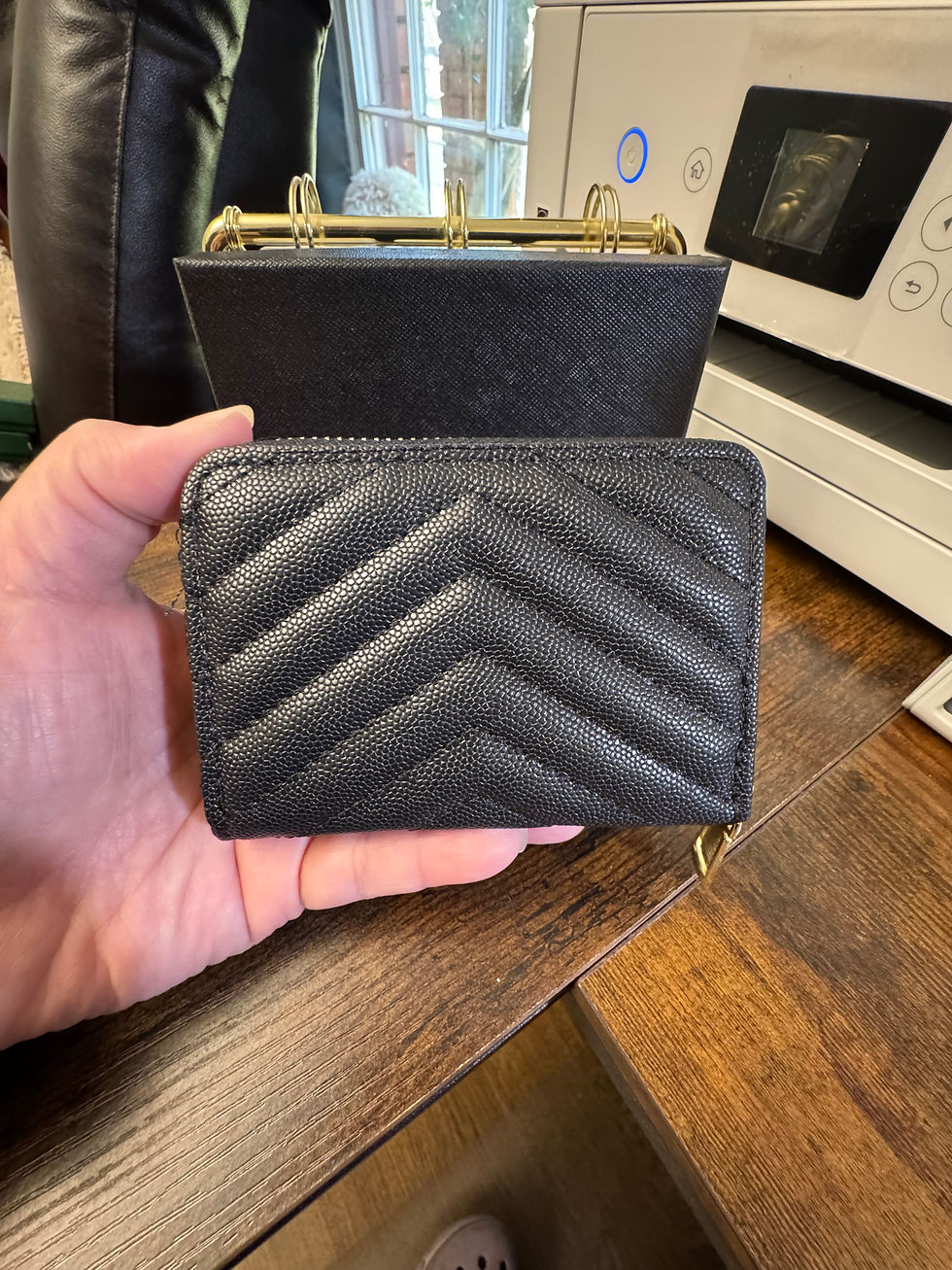 Thumbnail: Short zip wallet, black/gold