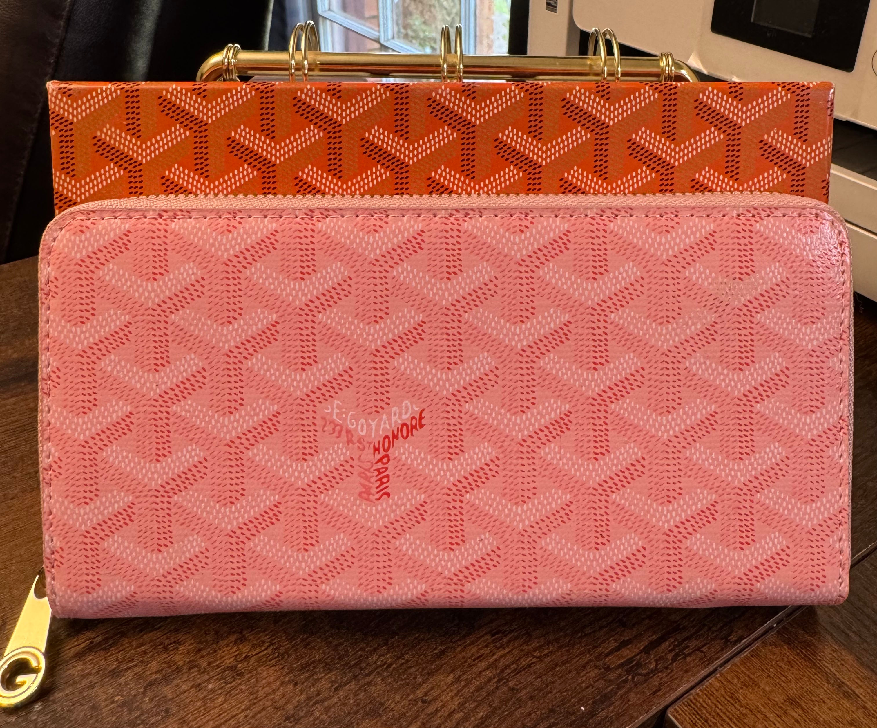 Long zip wallet, pink
