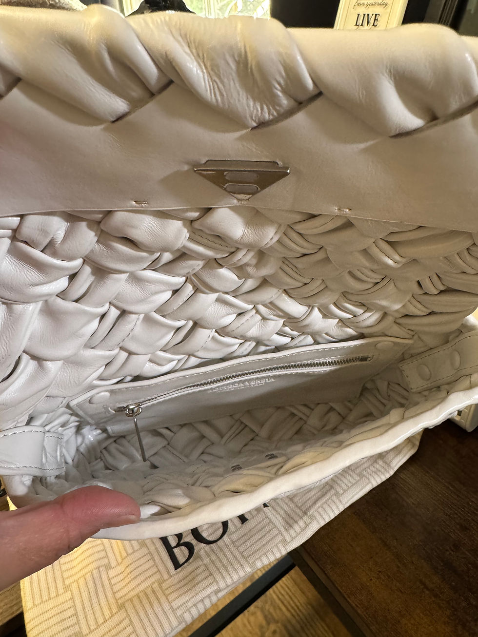 Thumbnail: Leather Rumple sling bag, small, white