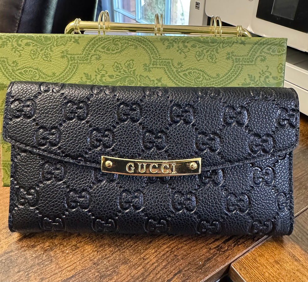Thumbnail: Long trifold wallet, w/ detachable cardholder, black
