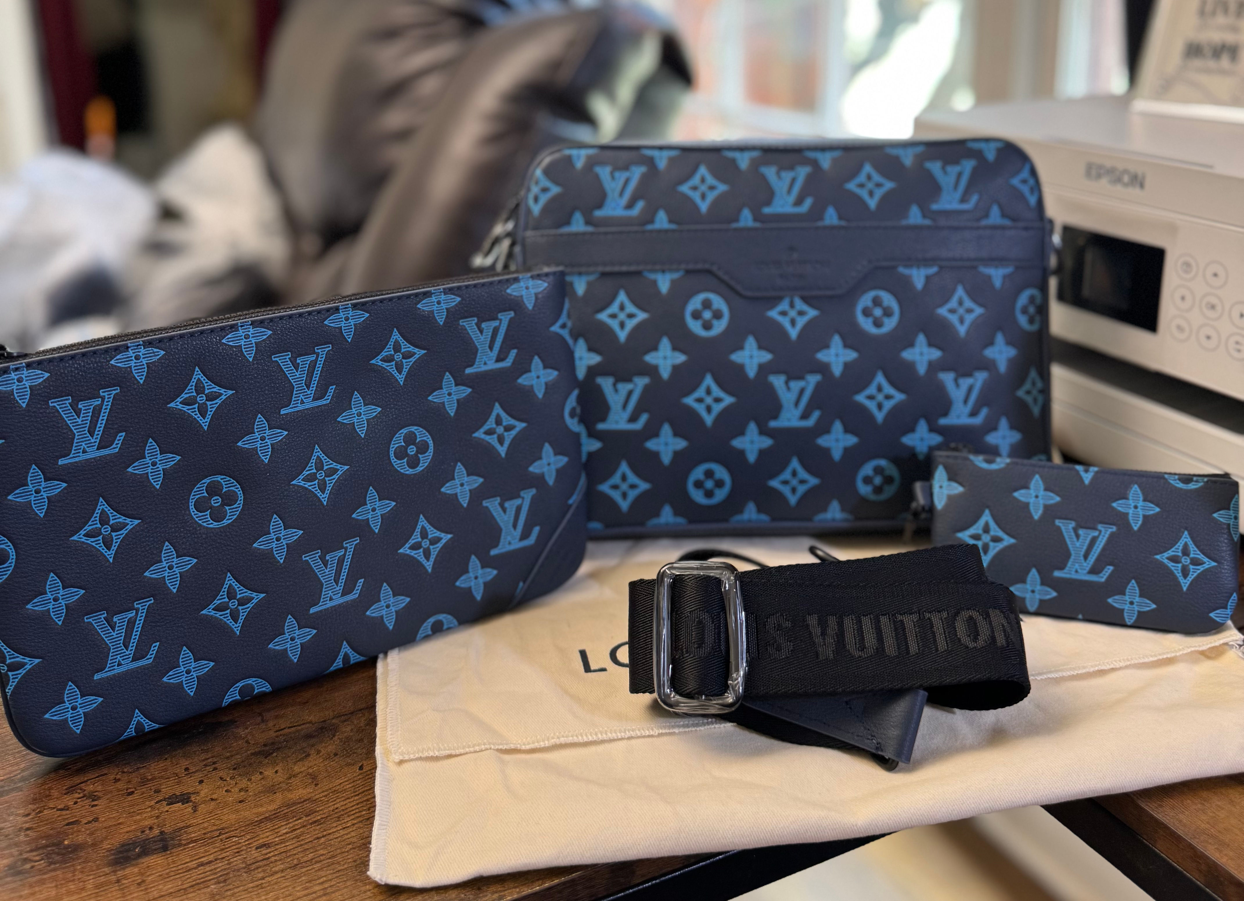 Trio messenger bag, 3-in-1, blue