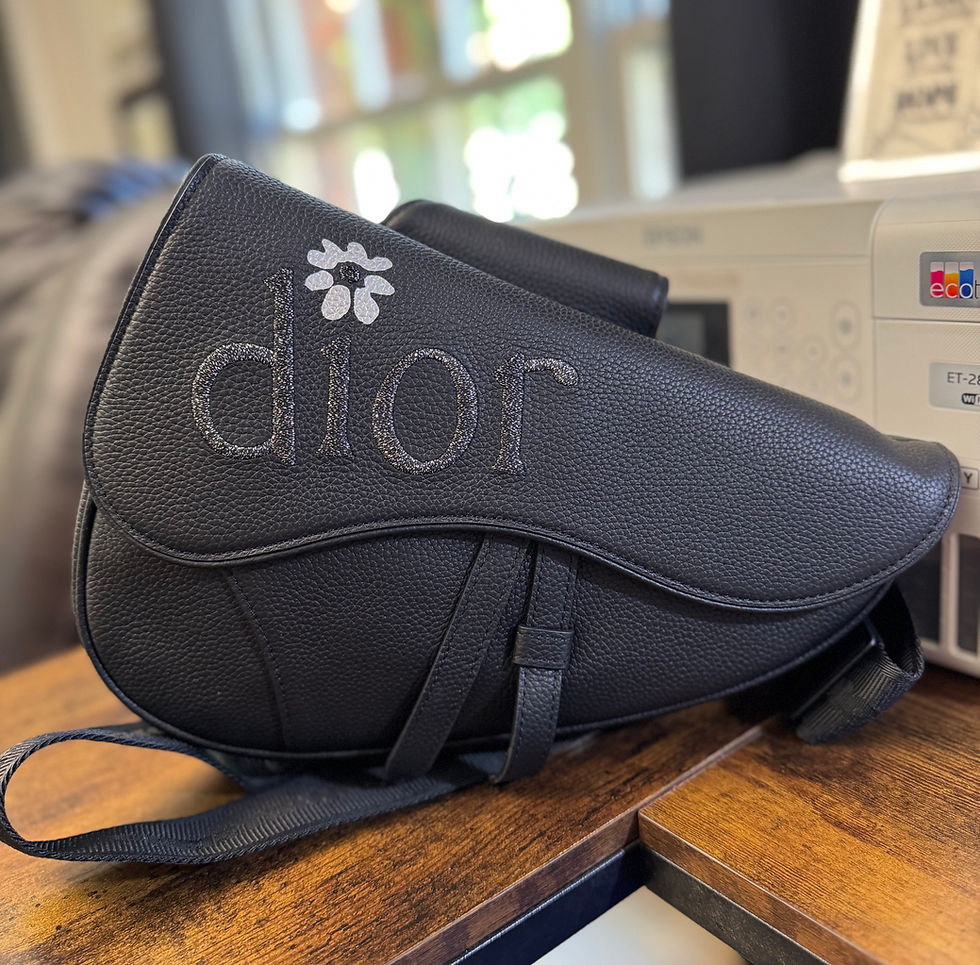 Thumbnail: CD x ERL saddle bag, black grained leather 
