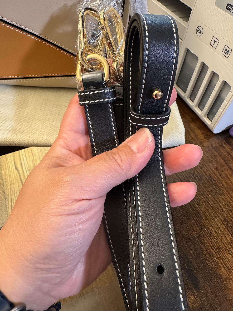 Thumbnail: Puzzle bag, medium, tricolor (black, tan, khaki)