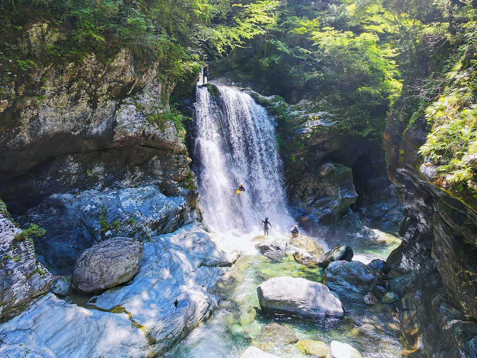 Niyodo Adventure Yasui canyoning Kochi Japan