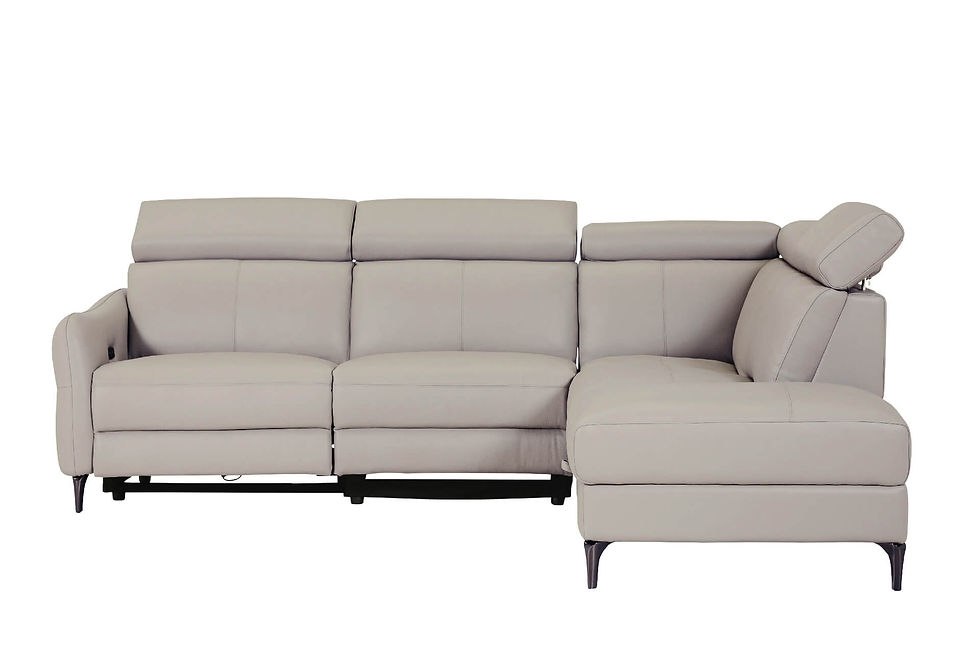 Thumbnail: Acadia Stone Leather Corner Sofa