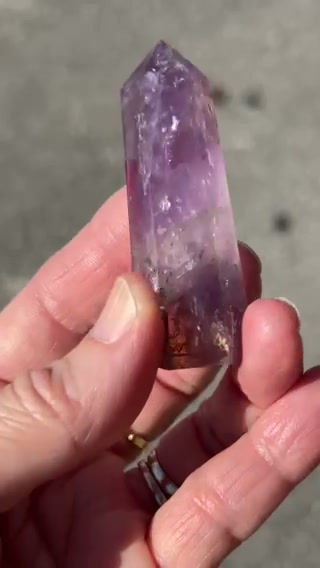 Thumbnail: Ametrine Crystal Tower with Rainbow