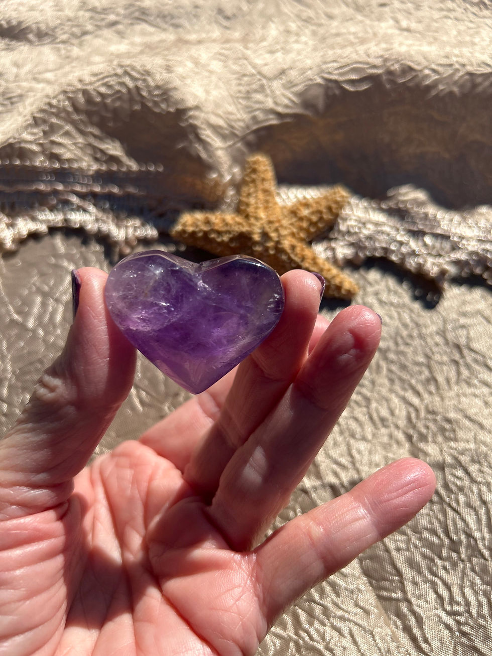 Amethyst Crystal Heart