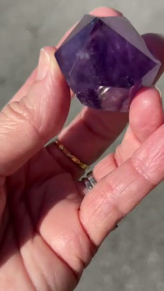 Thumbnail: Amethyst Crystal Tower with Flash and Rainbow Inclusion