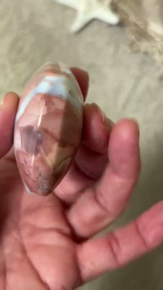 Thumbnail: Pink Sakura Agate Heart with Druzy