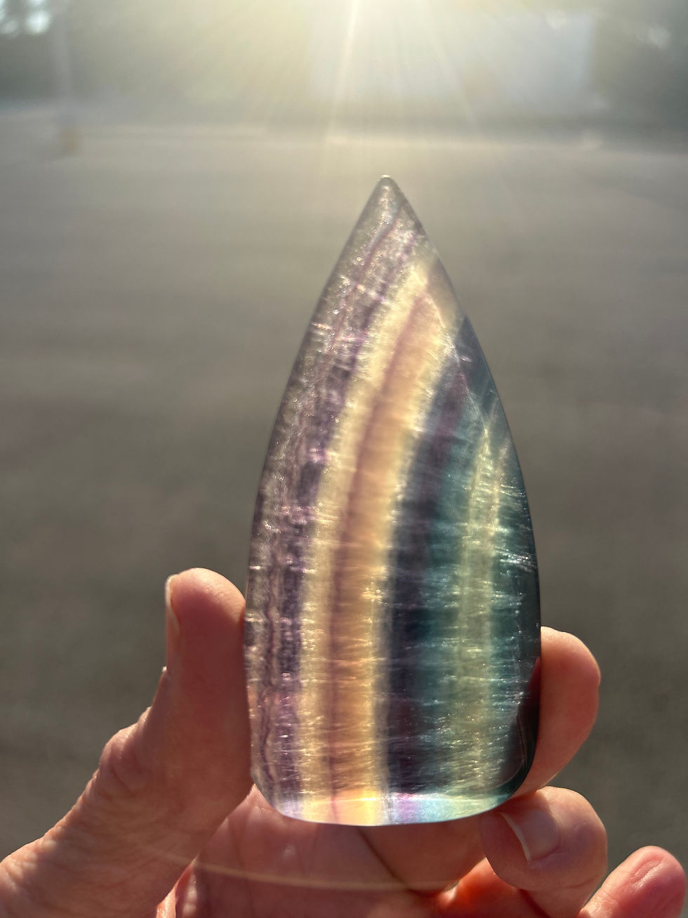 Thumbnail: Rainbow Fluorite Crystal Flame