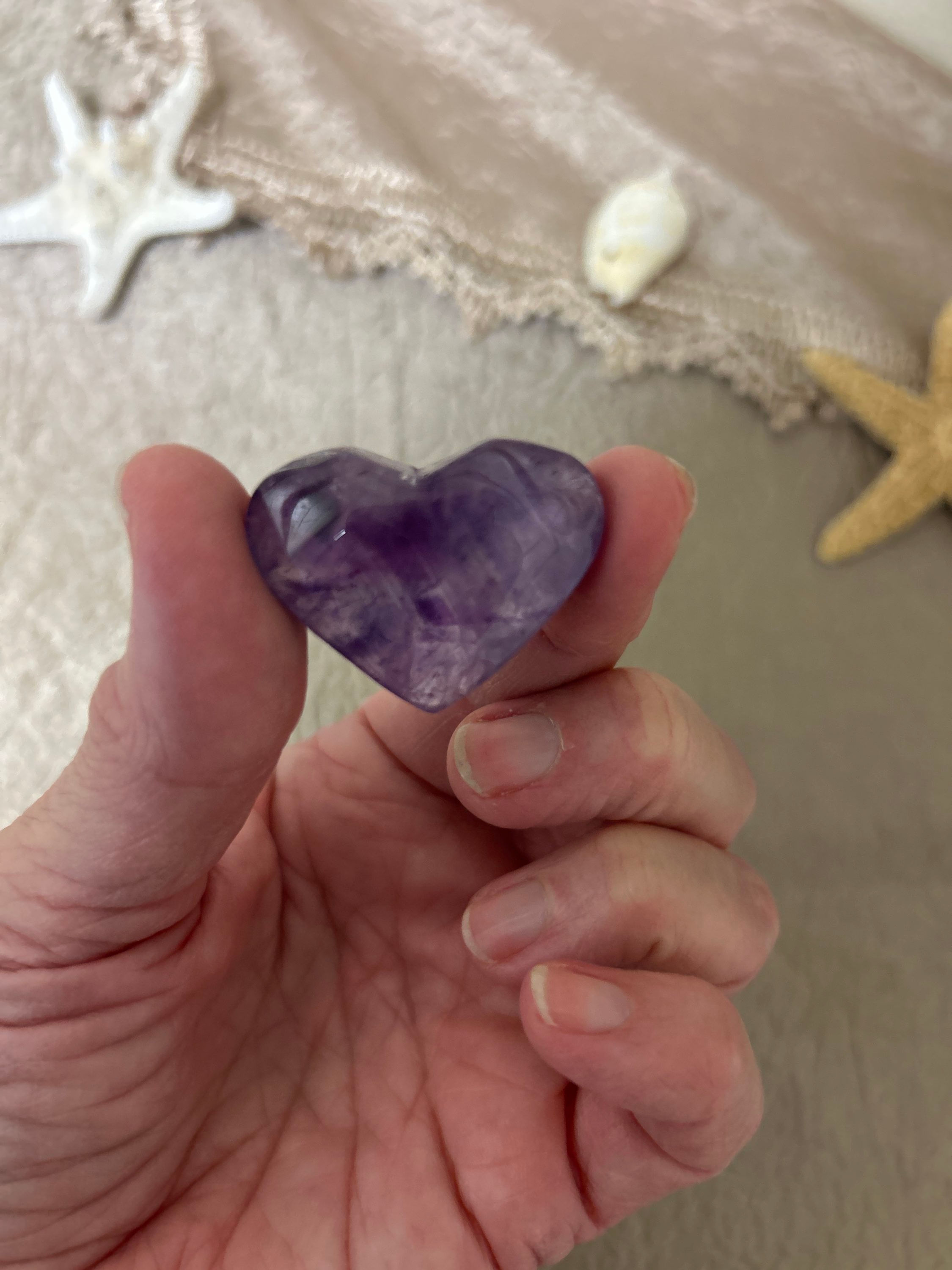 Amethyst Crystal Heart
