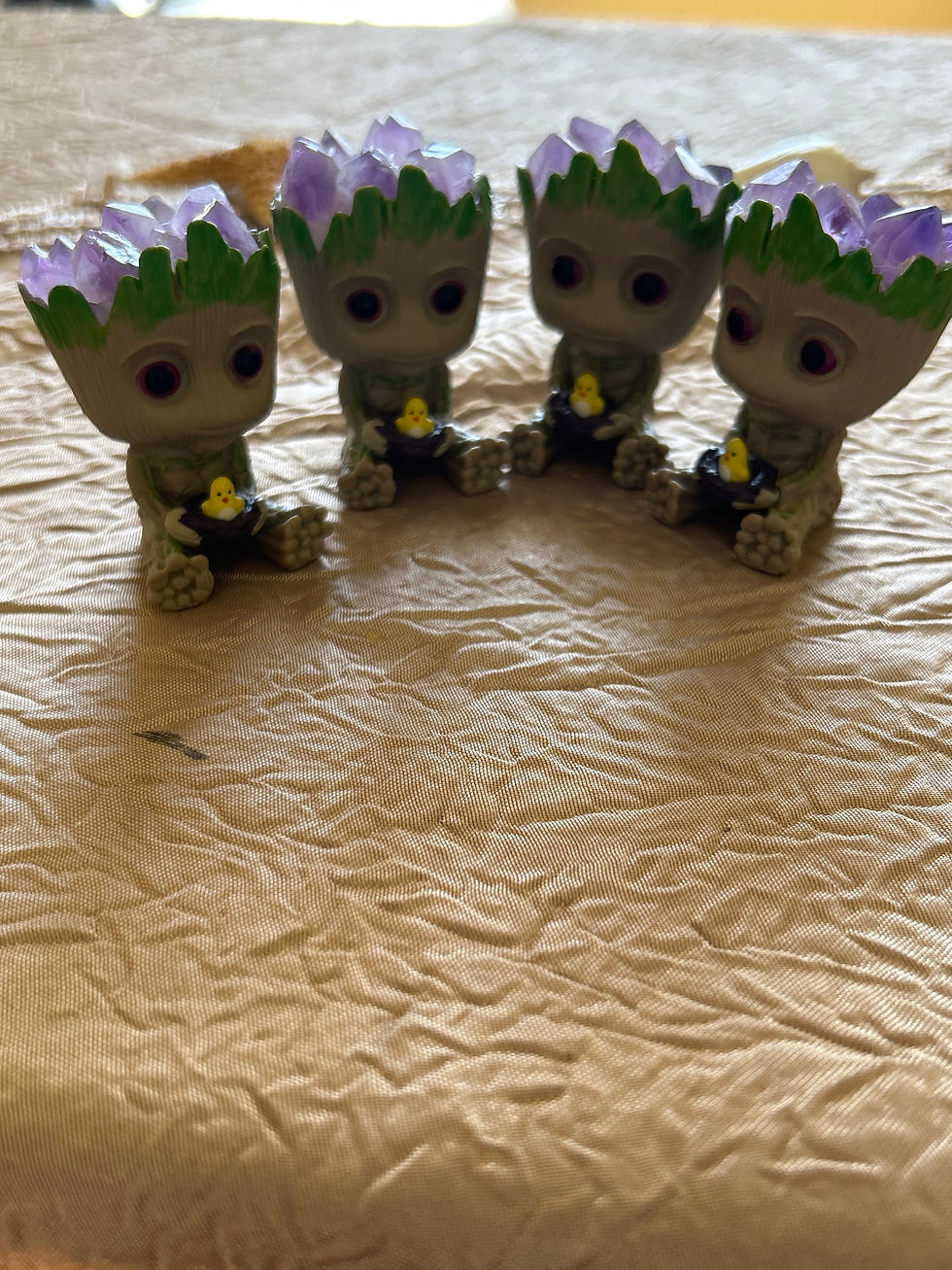 Thumbnail: Amethyst Baby Groot Holding Nest with Chick