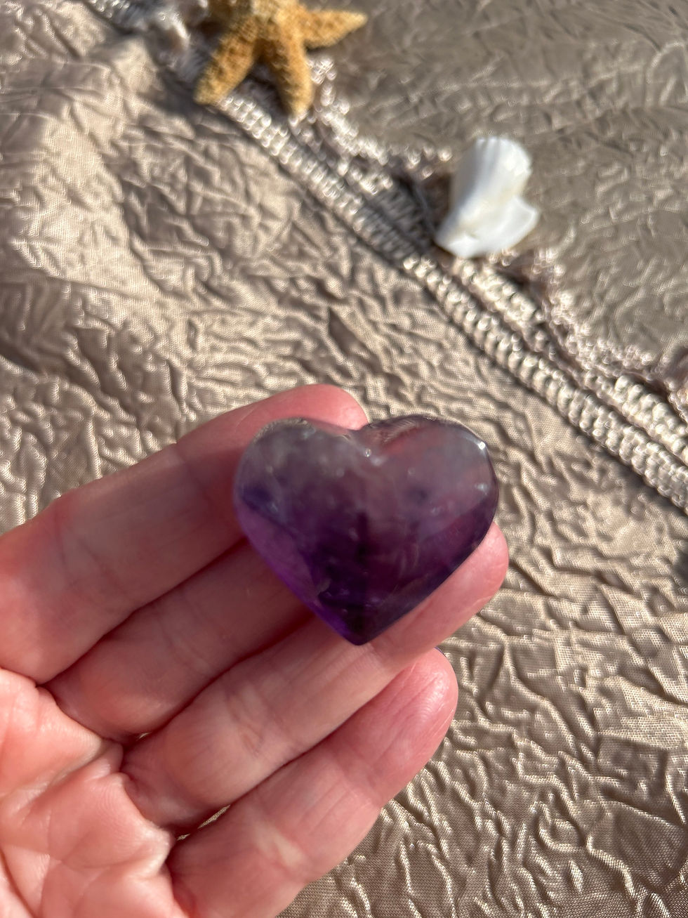 Amethyst Crystal Heart
