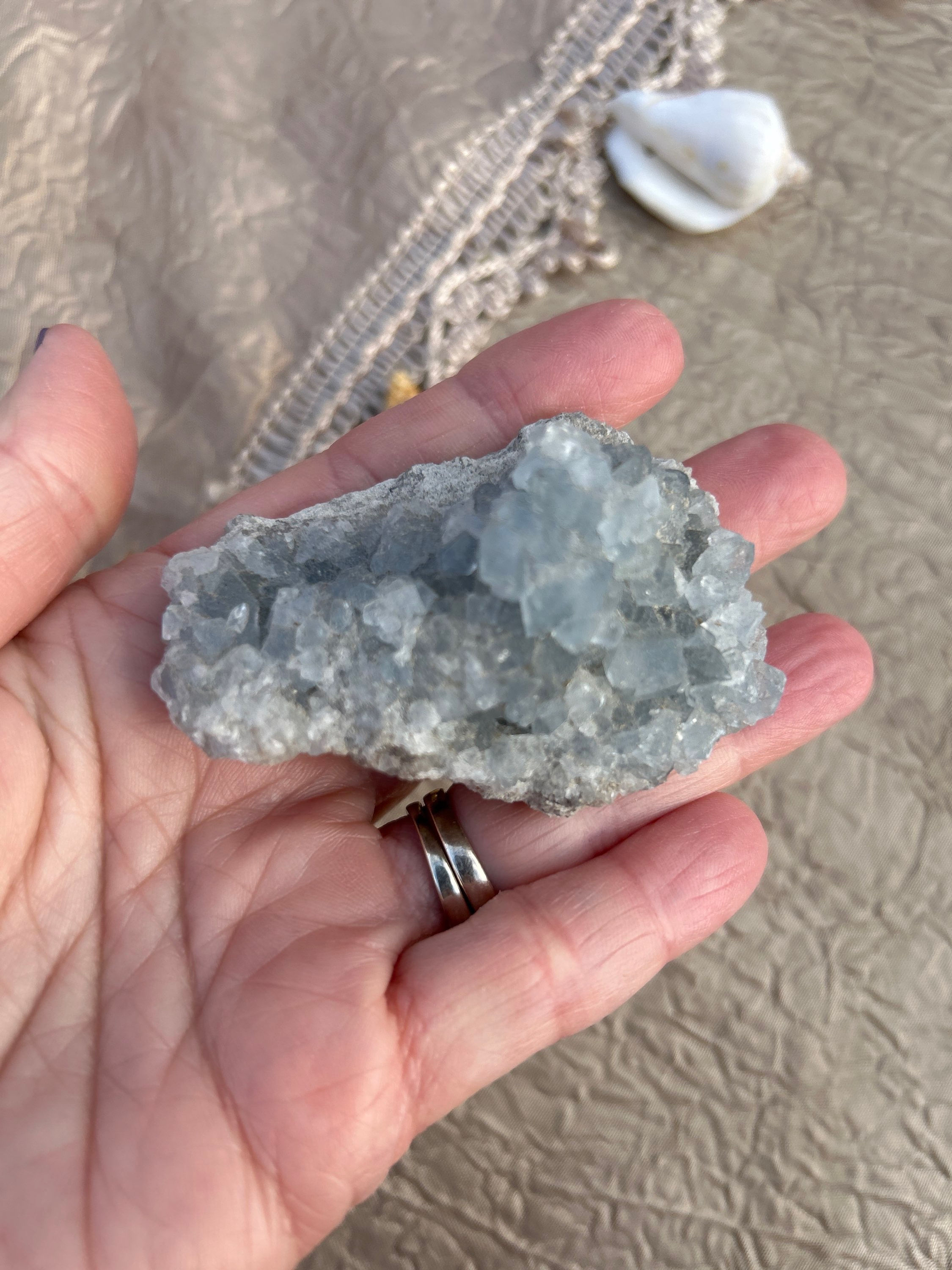 Raw Celestite Geode Cluster