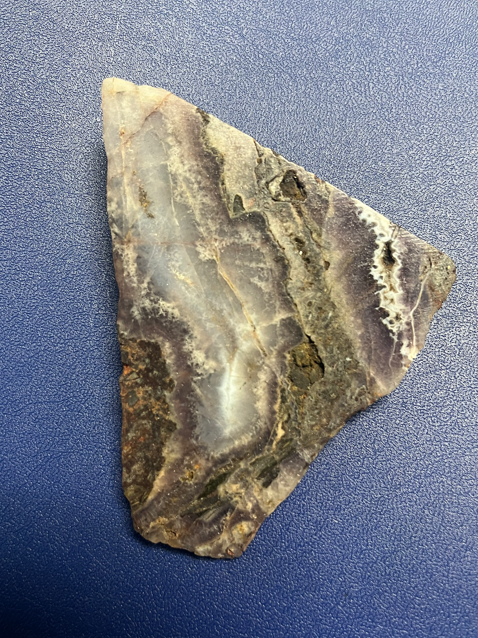 Thumbnail: purple moss agate chalcedony flat stone