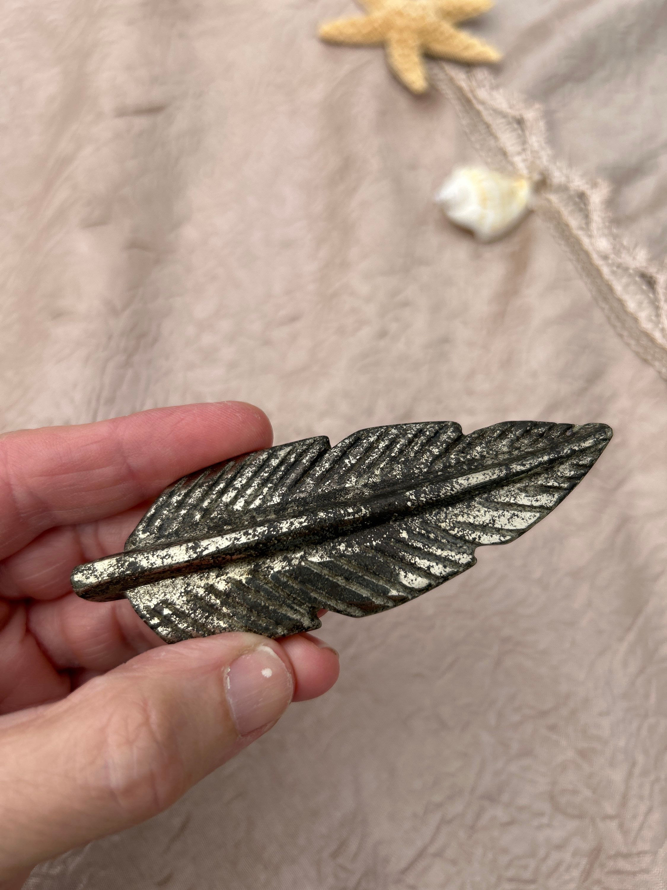 Pyrite Crystal Feather