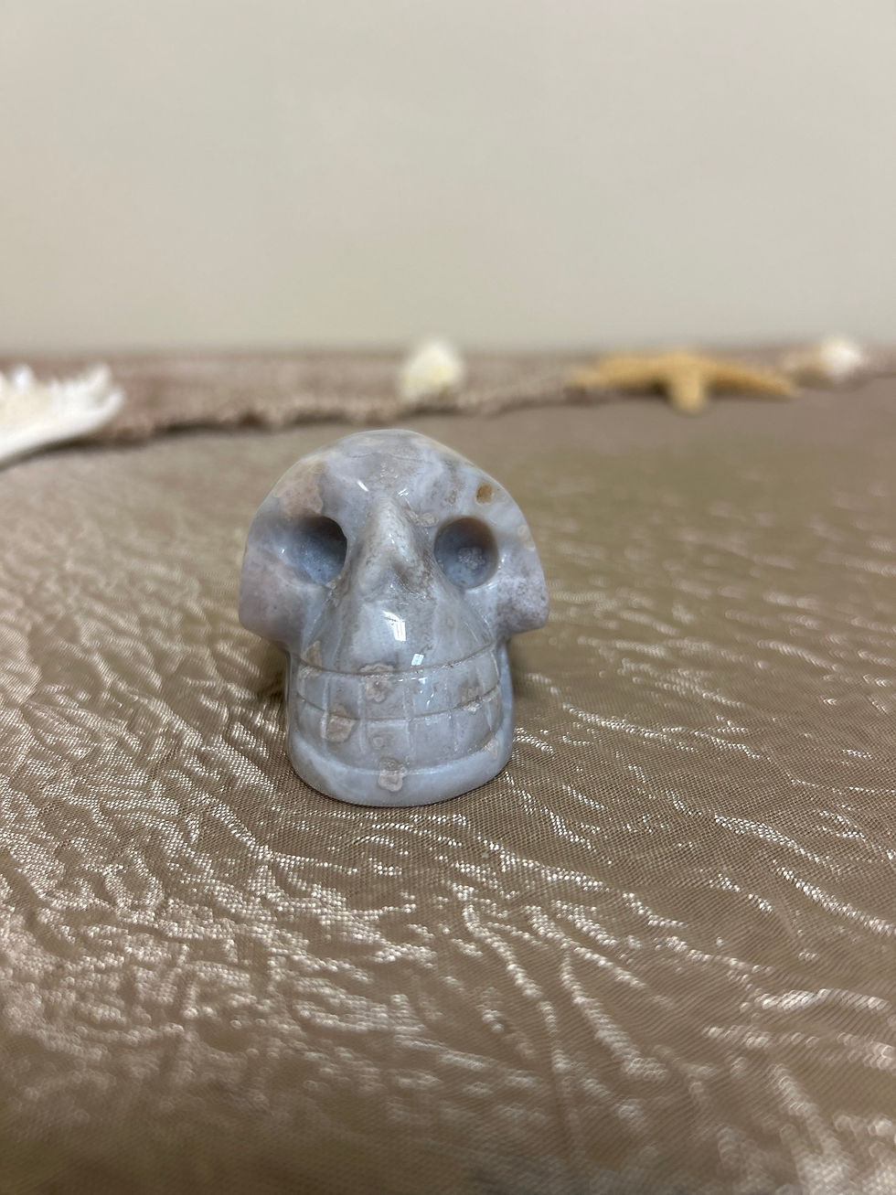 Flower Agate Crystal Skull