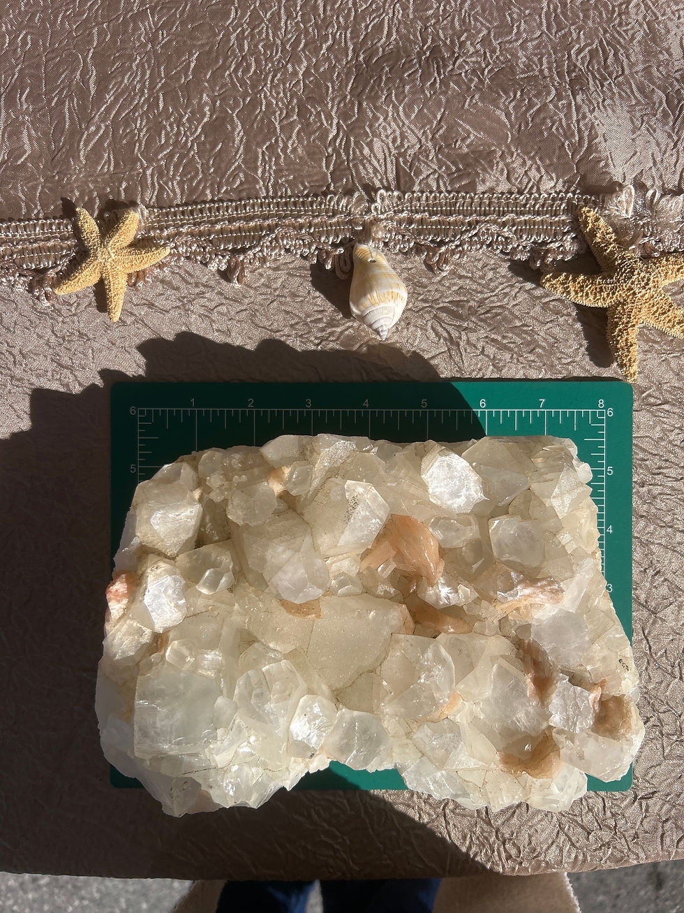 Thumbnail: Apophyllite with Peach Stilbite on Matrix Specimen