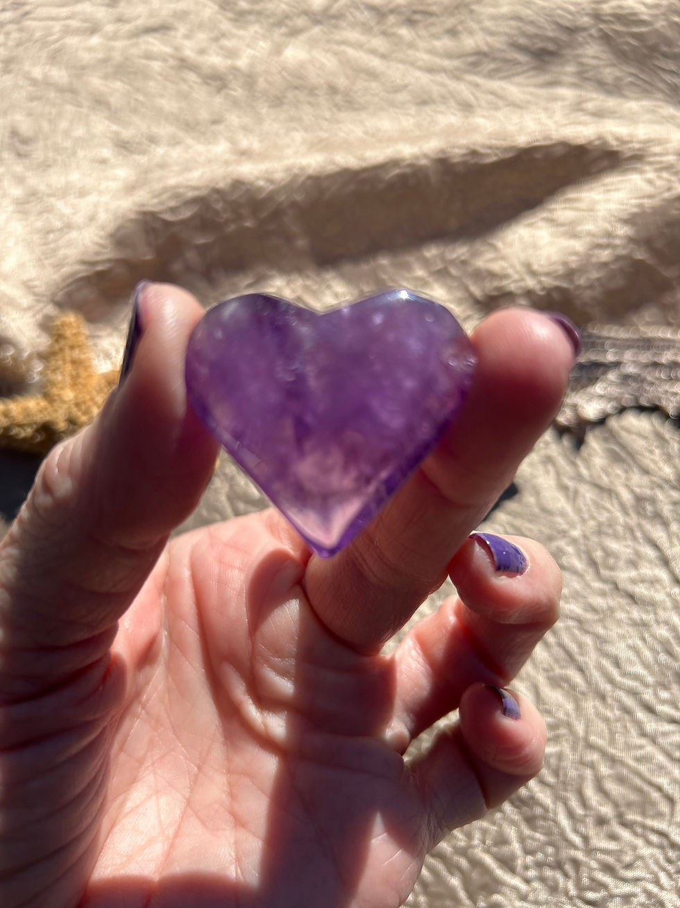 Amethyst Crystal Heart