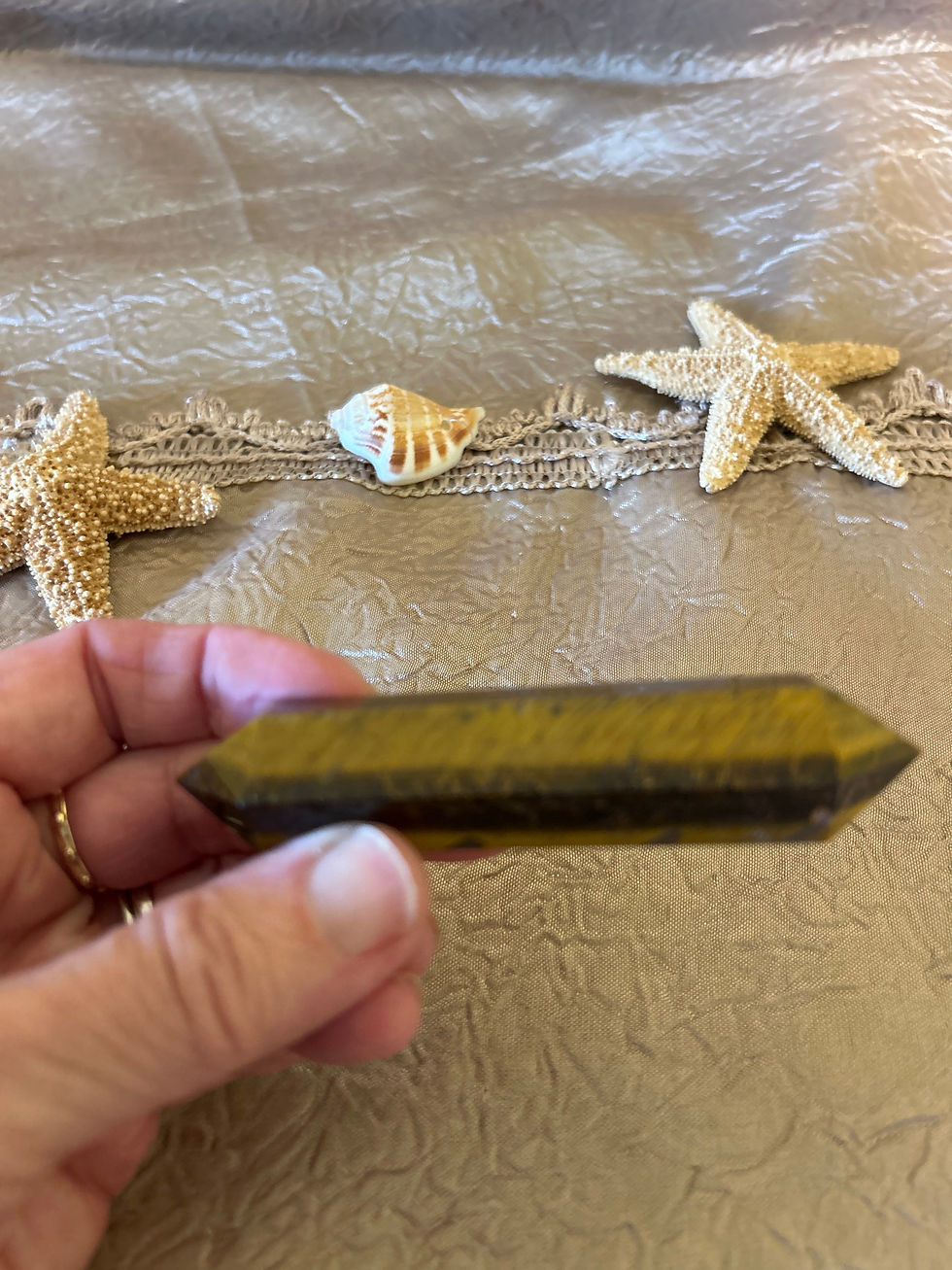 Thumbnail: Tiger Eye Double Terminated Crystal Tower