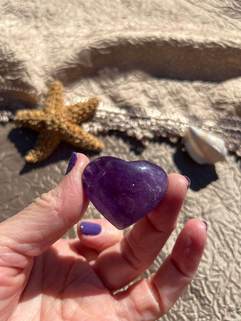 Amethyst Crystal Heart
