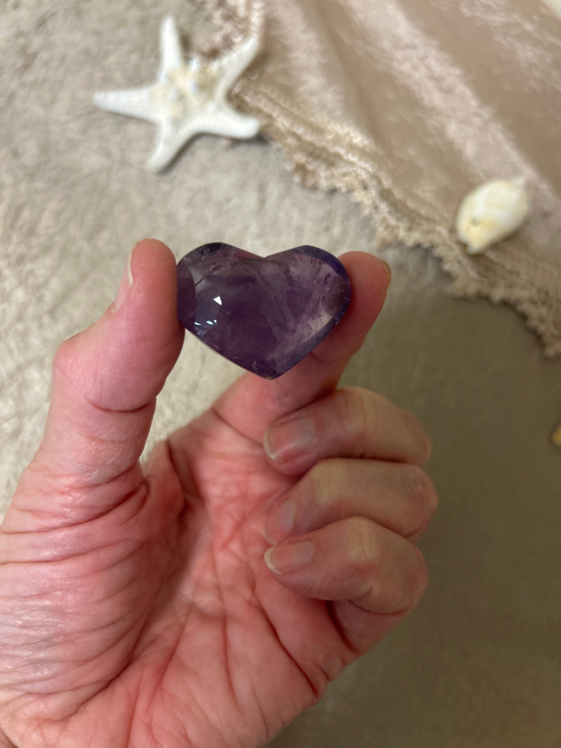 Amethyst Crystal Heart