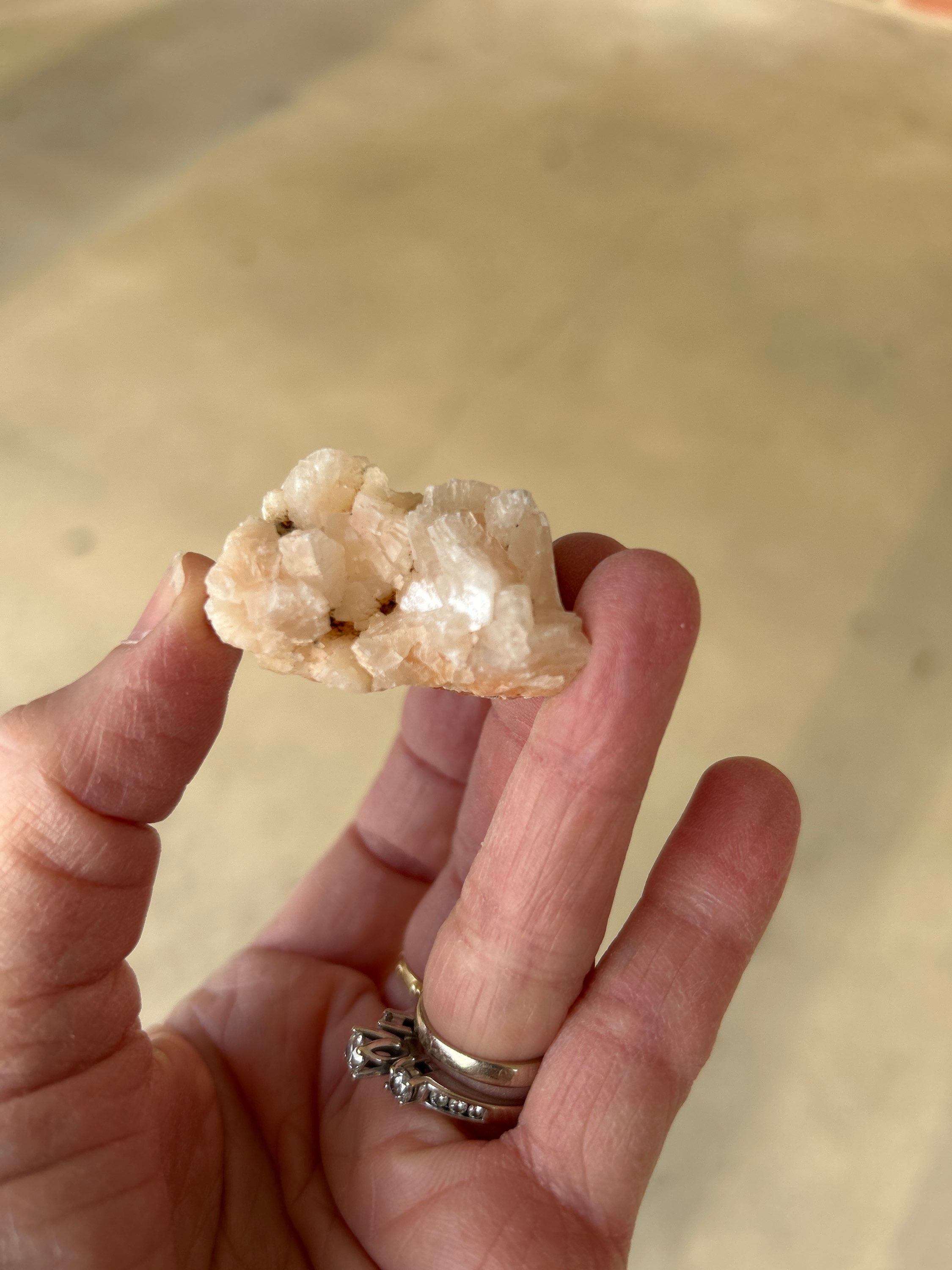 Peach Stilbite on Matrix Specimen