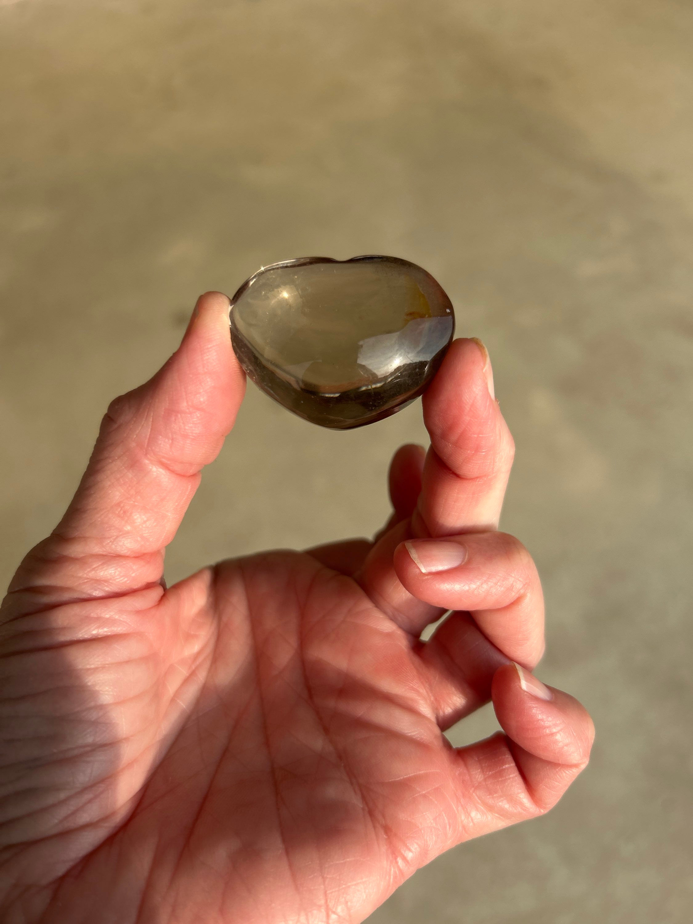 Smokey Quartz Crystal Heart