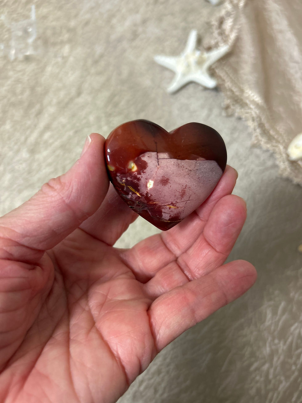 Mookaite Crystal Heart