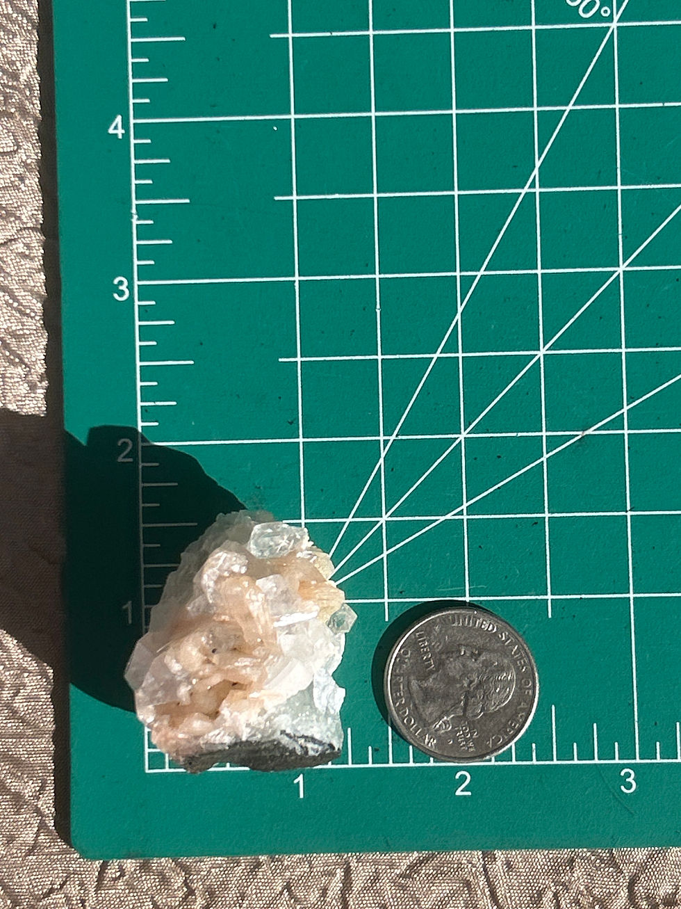 Thumbnail: Apophyllite with Stilbite on Matrix Specimen