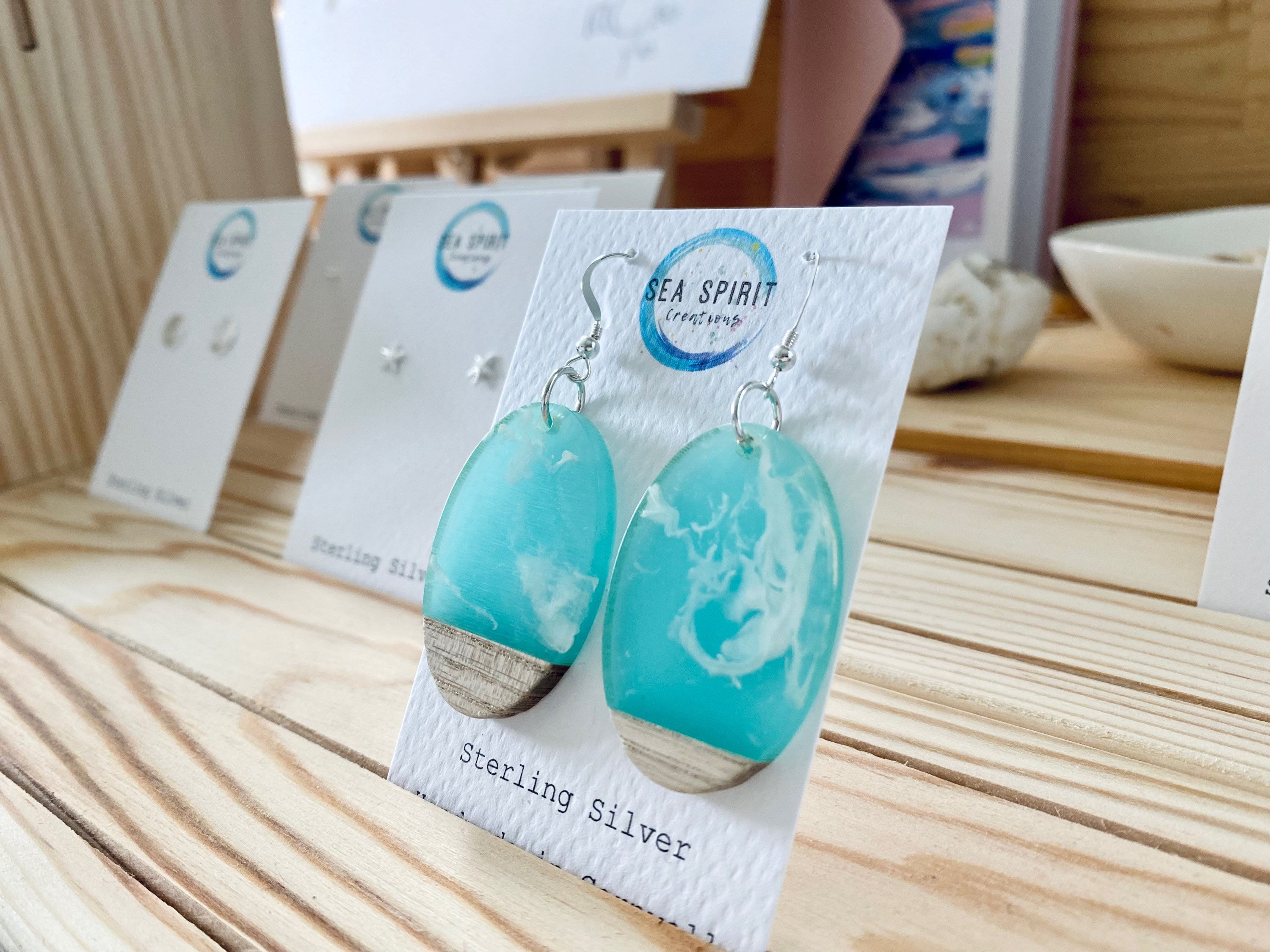 Sterling Silver Beach Earrings