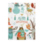 Thumbnail: Animal Lovers Christmas Velveteen Plush Blanket-Cozy Blanket-Comfy Blanket
