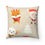 Thumbnail: Santa & Fox Brown Spun Square Pillow-Living Room-Bedroom-Patio Pillow-Christmas 