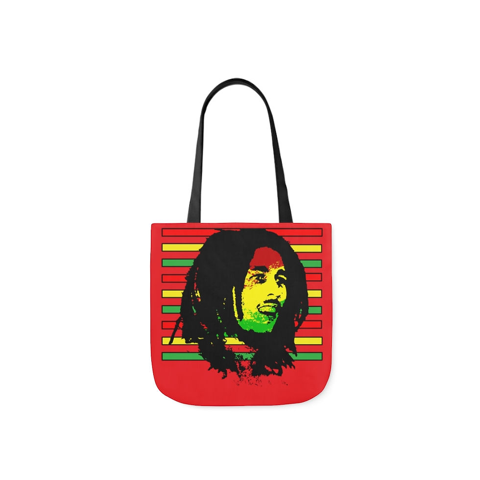 תמונה ממוזערת: Bob Marley Canvas Tote Bag-Book Bag-Grocery Bag-Caribbean-Reggae Music-Jamaica