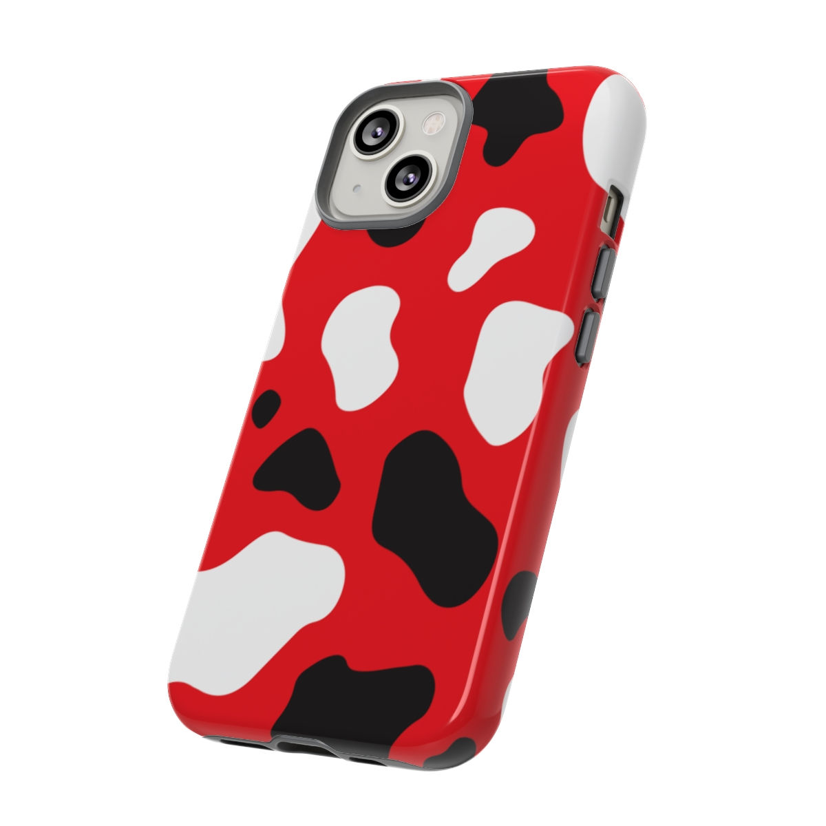 Red Cow Print Tough iPhone 14 Case-iPhone 14-iPhone Case-iPhone-Animal Print