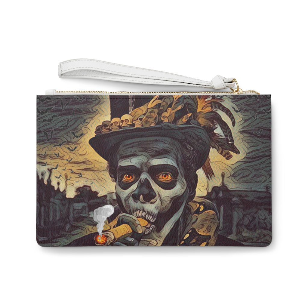 Voodoo Man Vegan Leather Clutch Makeup Cosmetic Bag-Women Bag-Gothic-Goth