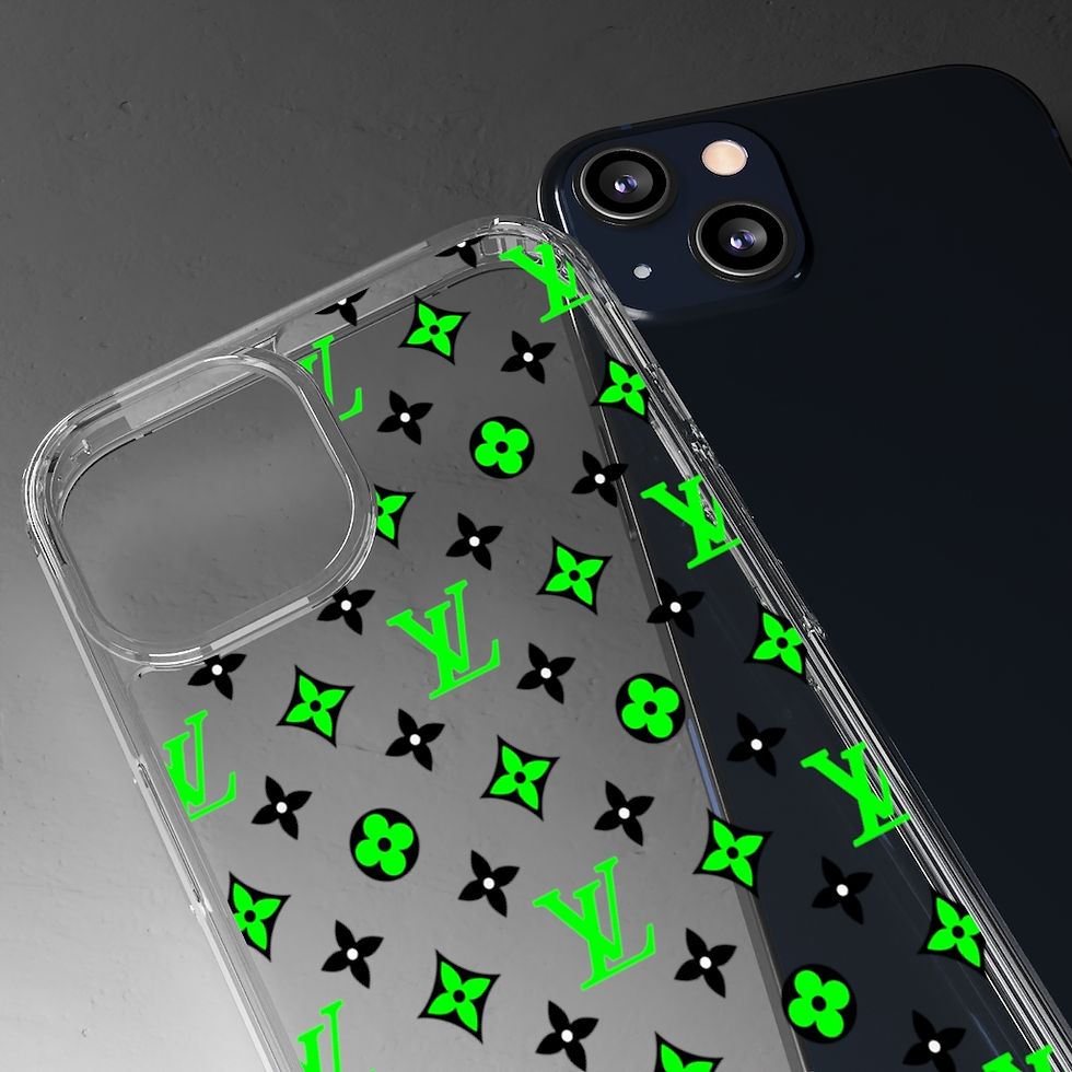 サムネイル： Green & Black Clear iPhone Case-iPhone 13 Case-iPhone 12 Case-iPhone Case-iPhone