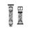 Thumbnail: Grey Black Snakeskin Print Faux Leather Apple Watch Band-Series 1 2-Animal Print